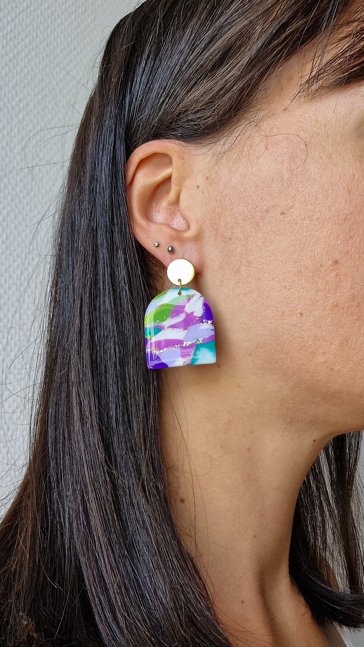 Boucles d'oreilles Lilas