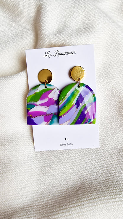 Boucles d'oreilles Lilas