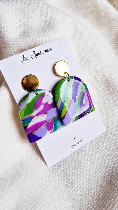 Boucles d'oreilles Lilas