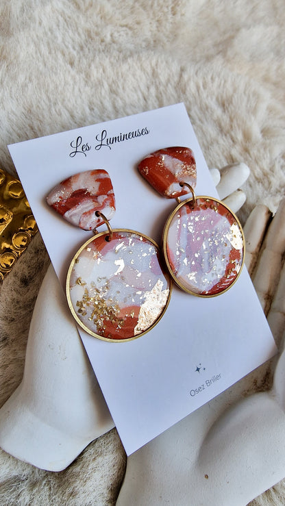 Boucles d'oreilles Ambre