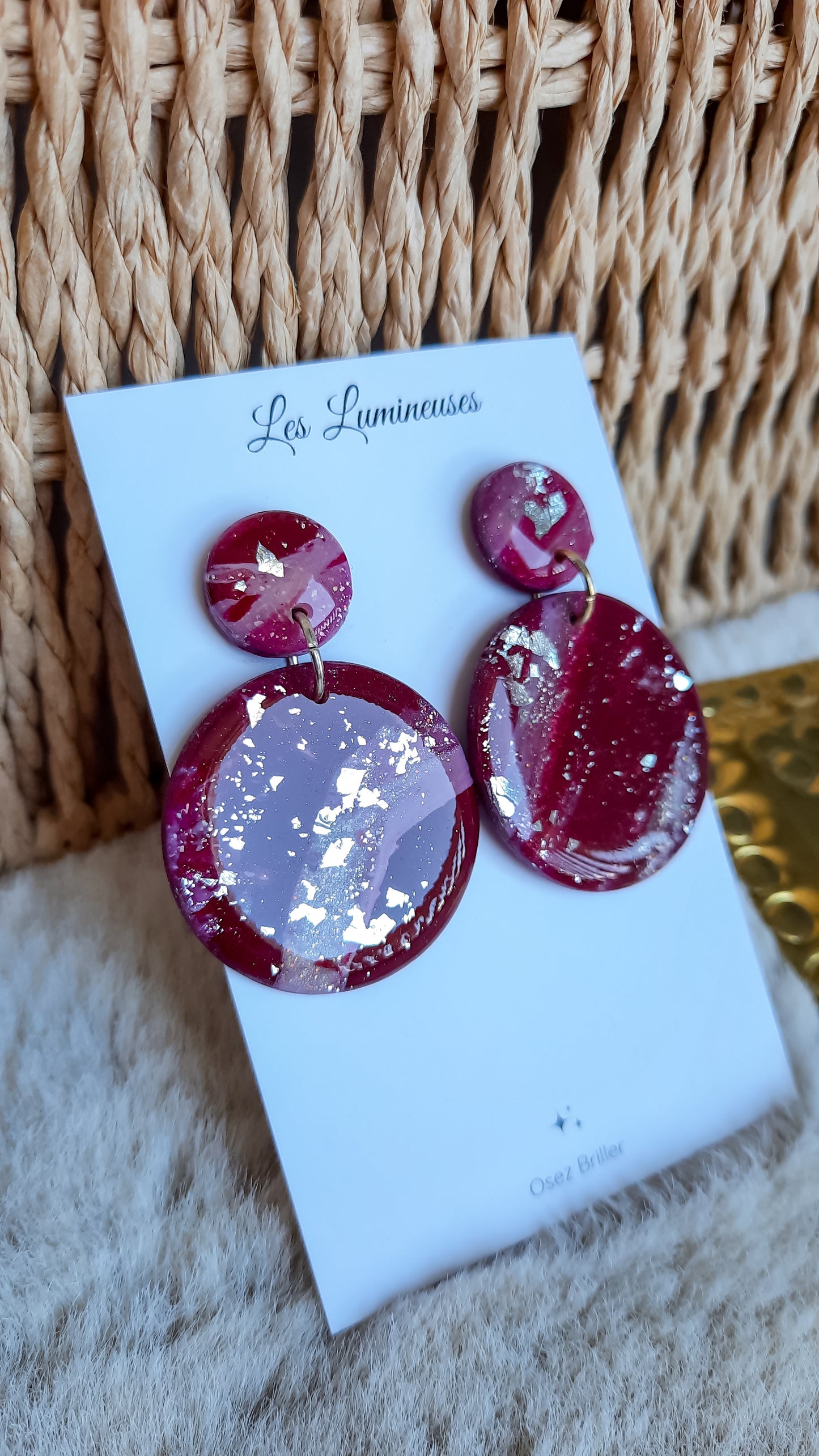 Boucles d'oreilles Prune